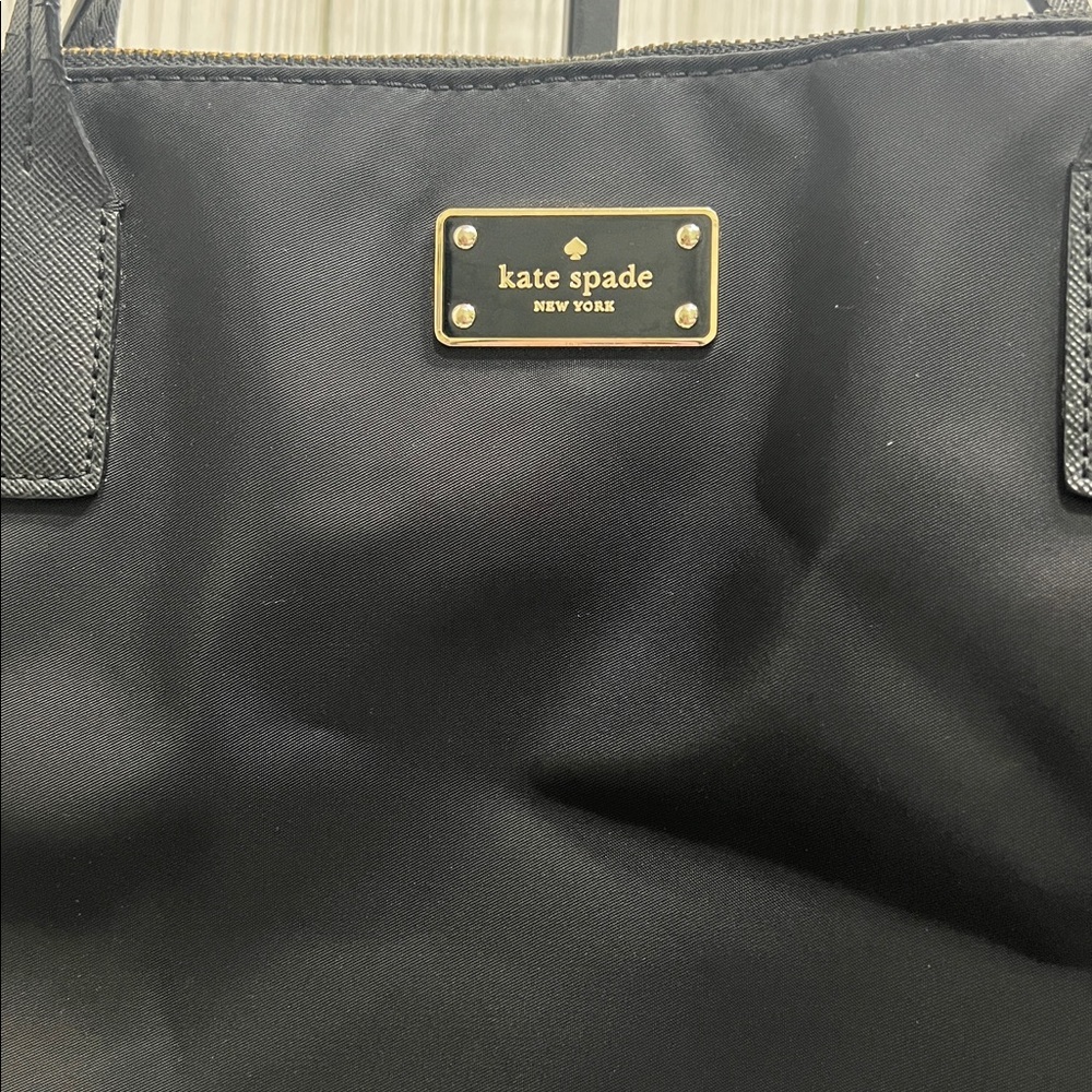 Kate Spade Black Nylon Laptop Bag Tote Shoulder Bag Work Travel Briefcase - Picture 2 of 12